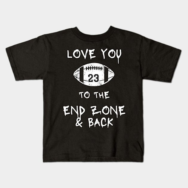 Football Mom Love You To The End Zone & Back Kids T-Shirt by mkhriesat